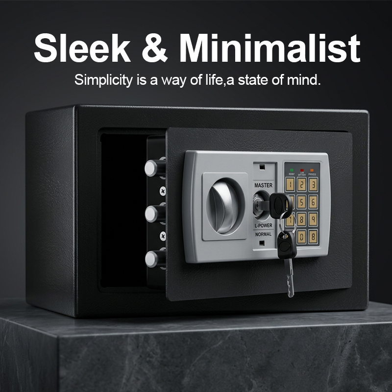 Lockbox Key Secure - กล่องนิรภัยอิเล็กทรอนิกส์พร้อมรหัสผ่าน, กล่องนิรภัยสำหรับหอพักนักศึกษา, ตู้เซฟ, กล่องเก็บของ, ตู้เซฟสำหรับเก็บเงิน, กล่องนิรภัยแบบกลไกสำหรับเก็บเงินและกุญแจ