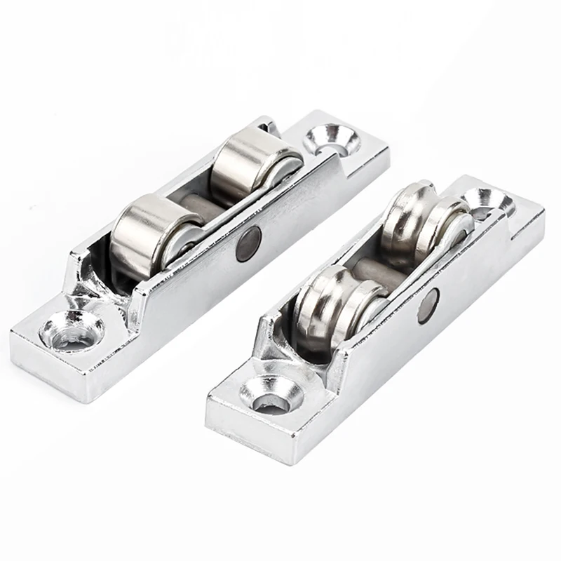 Window Lock Bar - ชุดลูกล้อหน้าต่างแบบผลัก-ดึง 4 ชิ้น รุ่น 77/88 ทำจากโลหะผสมสังกะสี