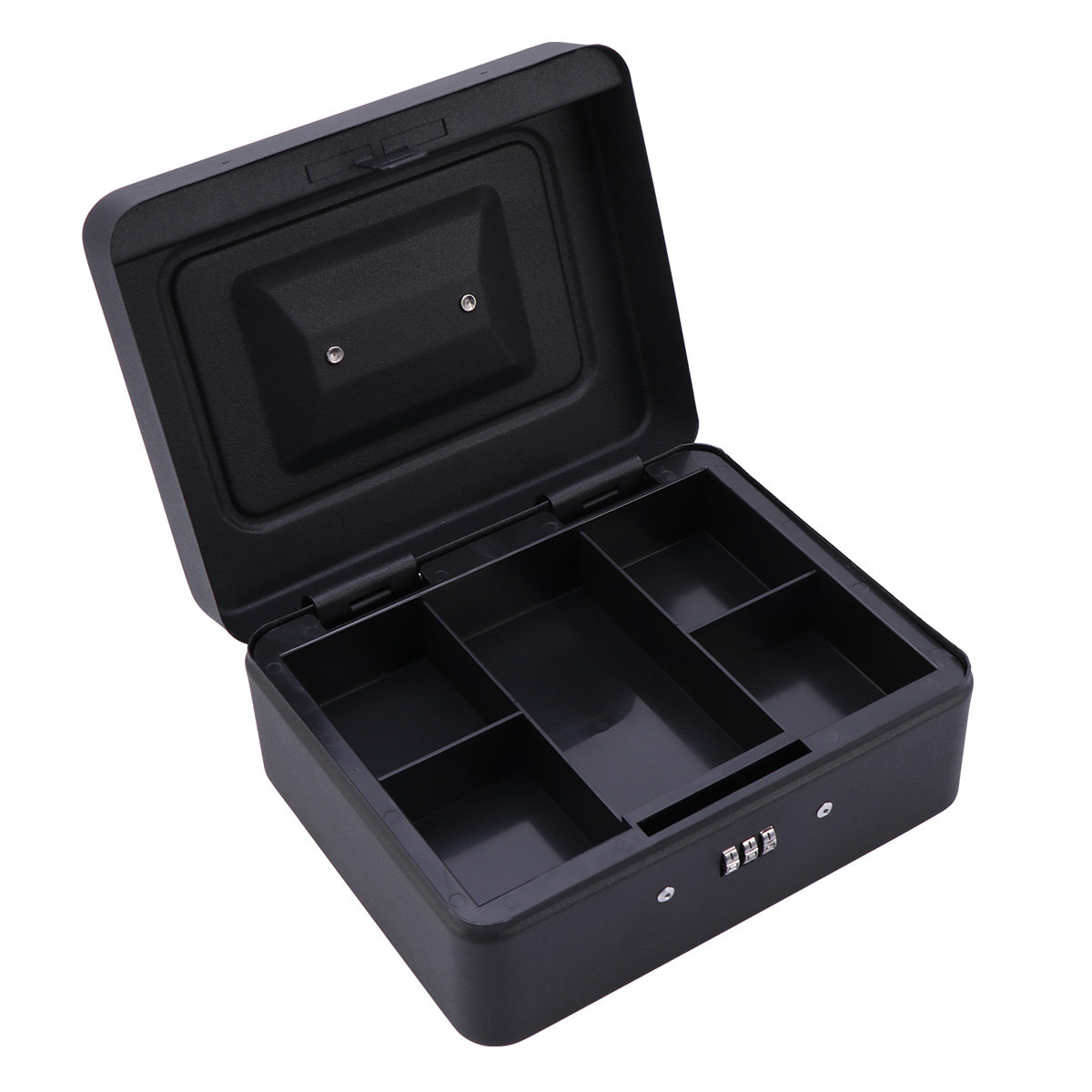Lockbox Key Secure - กล่องเก็บเงินสดโลหะหนาพิเศษ แข็งแรงทนทาน พร้อมรหัสล็อคแบบผสม ปลอดภัยสำหรับเก็บเงินสด เหรียญ กุญแจ
