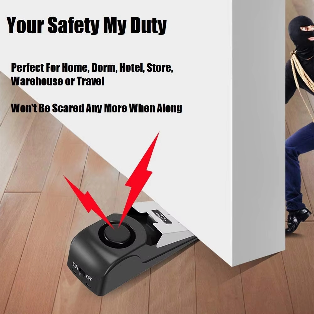 อุปกรณ์เตือนภัยแบบพกพา 120dB ร - Door Stop Alarm บทวิจารณ์และราคา