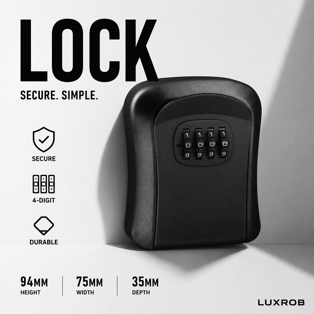 กล่องเก็บกุญแจกันน้ำแบบติดผนัง - Lockbox Key Secure บทวิจารณ์และราคา